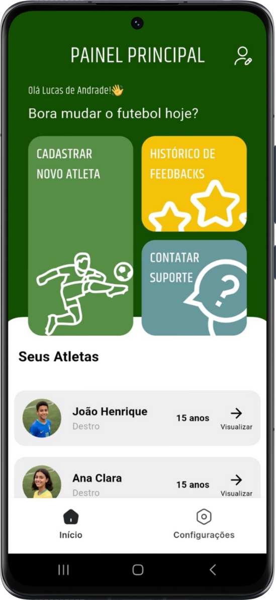 Screenshot do Painel do responsável