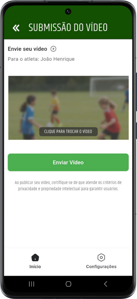 Tela dos responsáveis